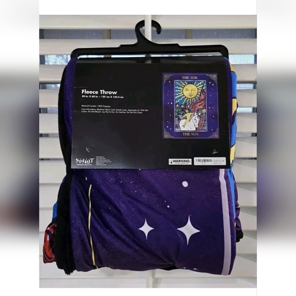 Spirit Haloween Glitter Fleece Throw Purple Blue Soft Blanket 50"x 60" NWT - Picture 2 of 5
